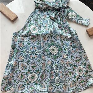 Floral Halter Top with Bow Tie